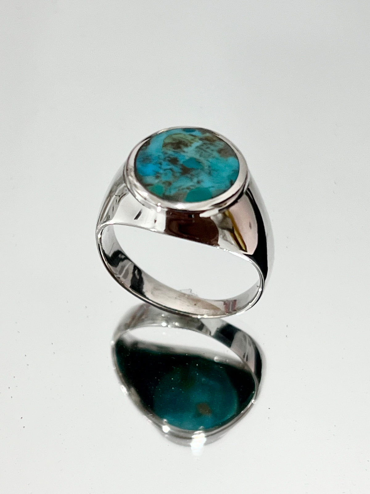 Turquoise Signet Ring 12mm