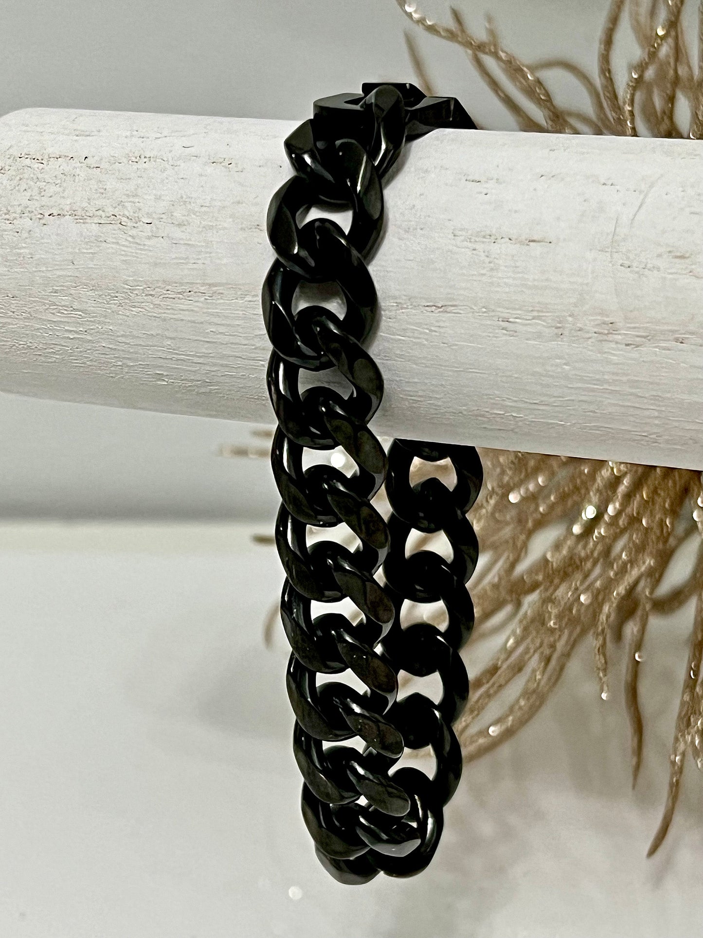 Black Cuban Link Bracelet