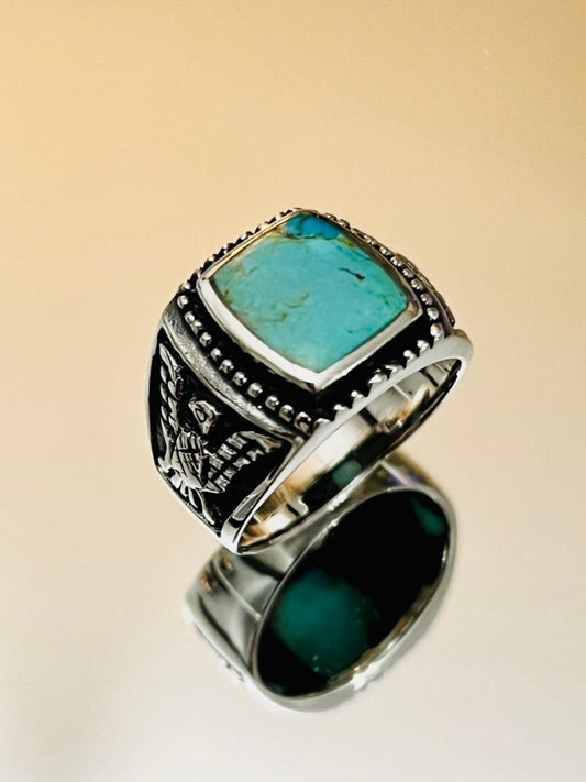 Kingsman Turquoise Eagle Ring