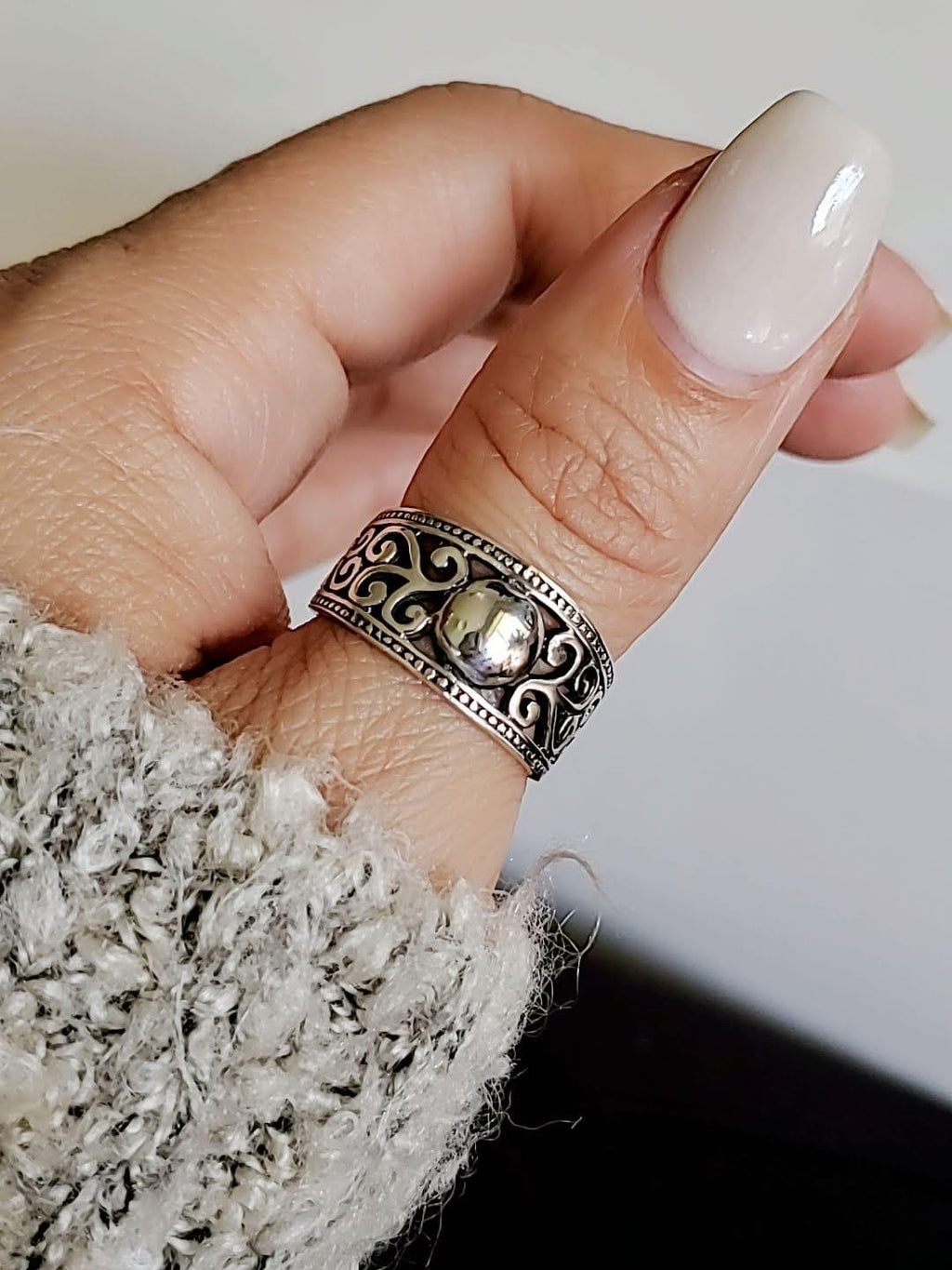 Bali Dome Statement Ring – Sterling Silver