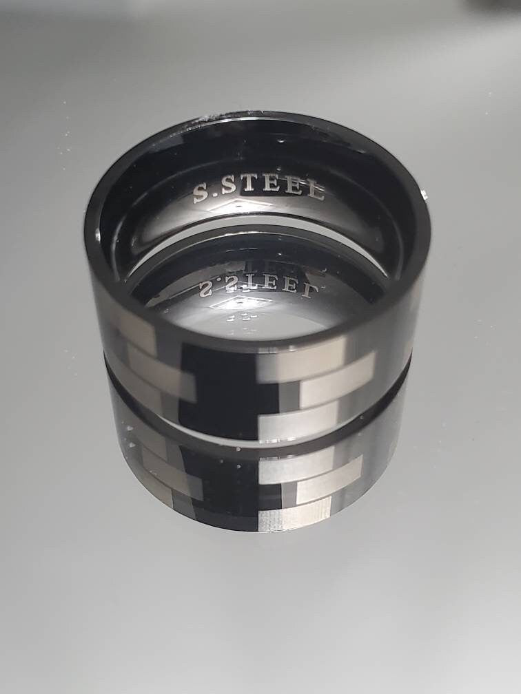 Black 3 Square Print Band