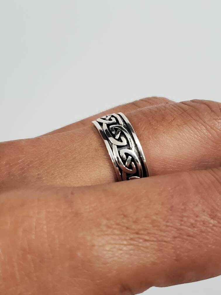 Celtic Spinner Meditation Sterling Silver Ring