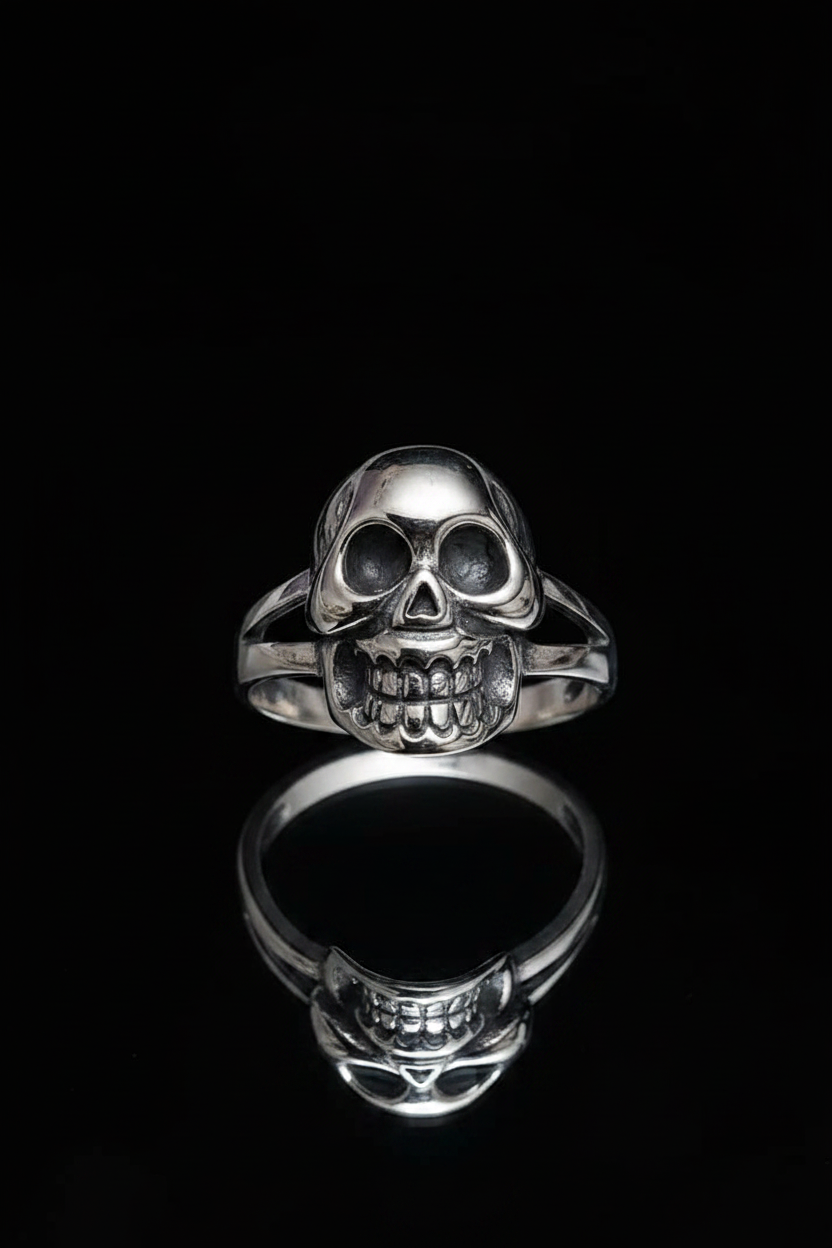 Large Skull Men's Ring – 925 Sterling Silver
