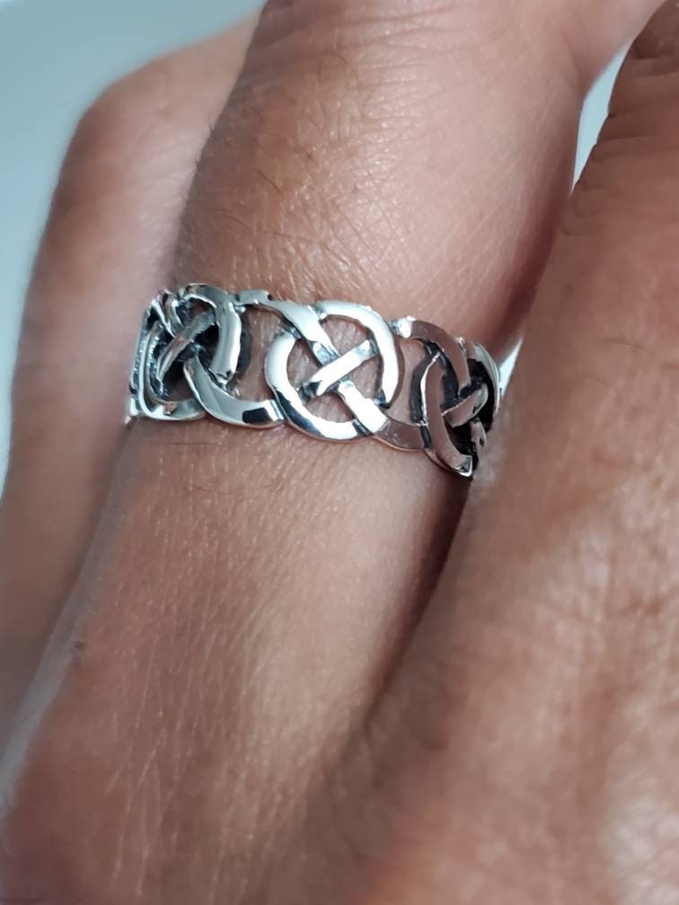 Celtic Sterling Silver Men's Ring