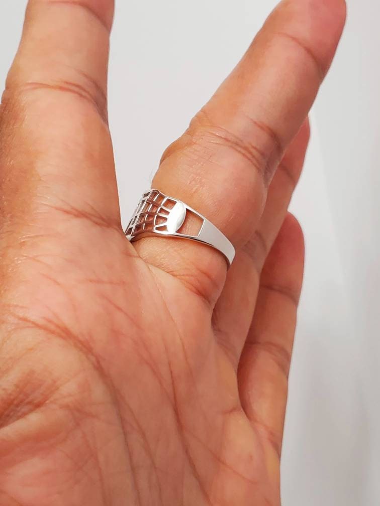 Web Men's Statement Ring – Sterling Silver