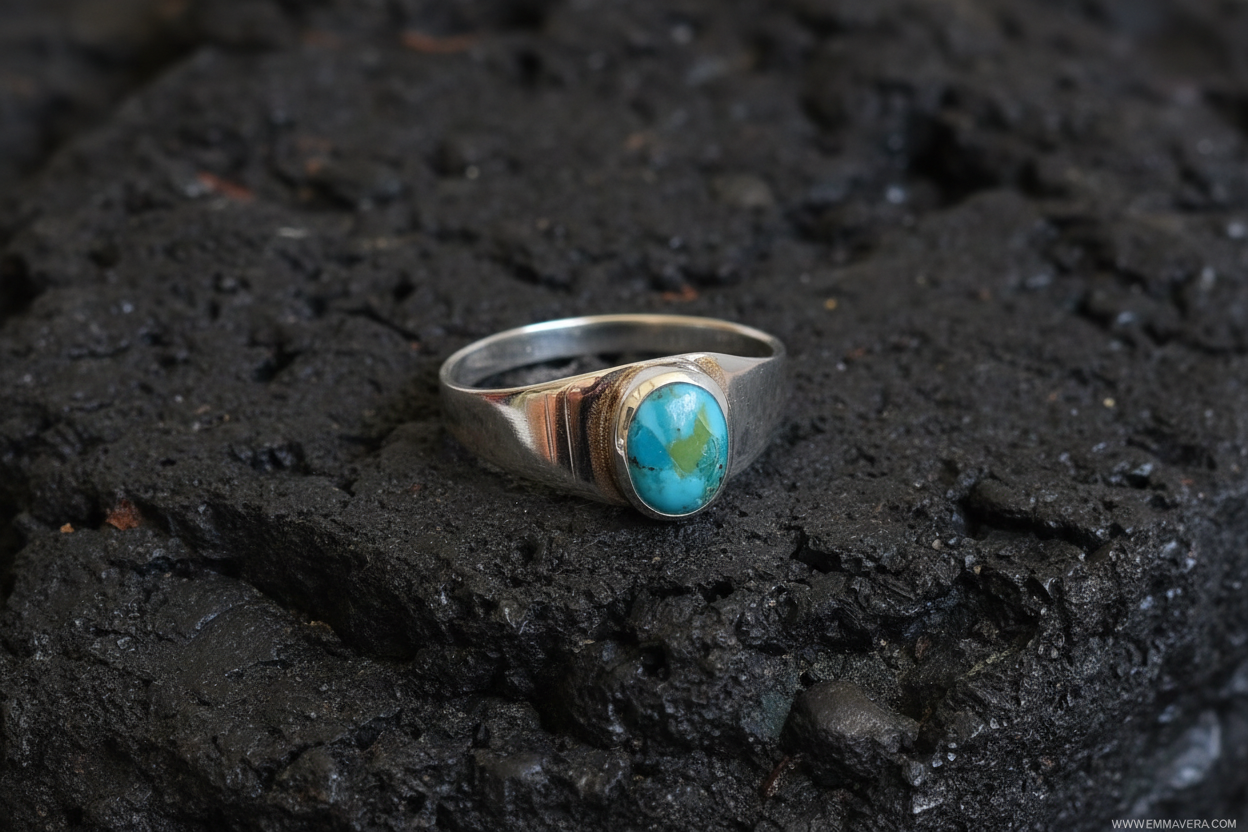 Turquoise Stone Ring Signet