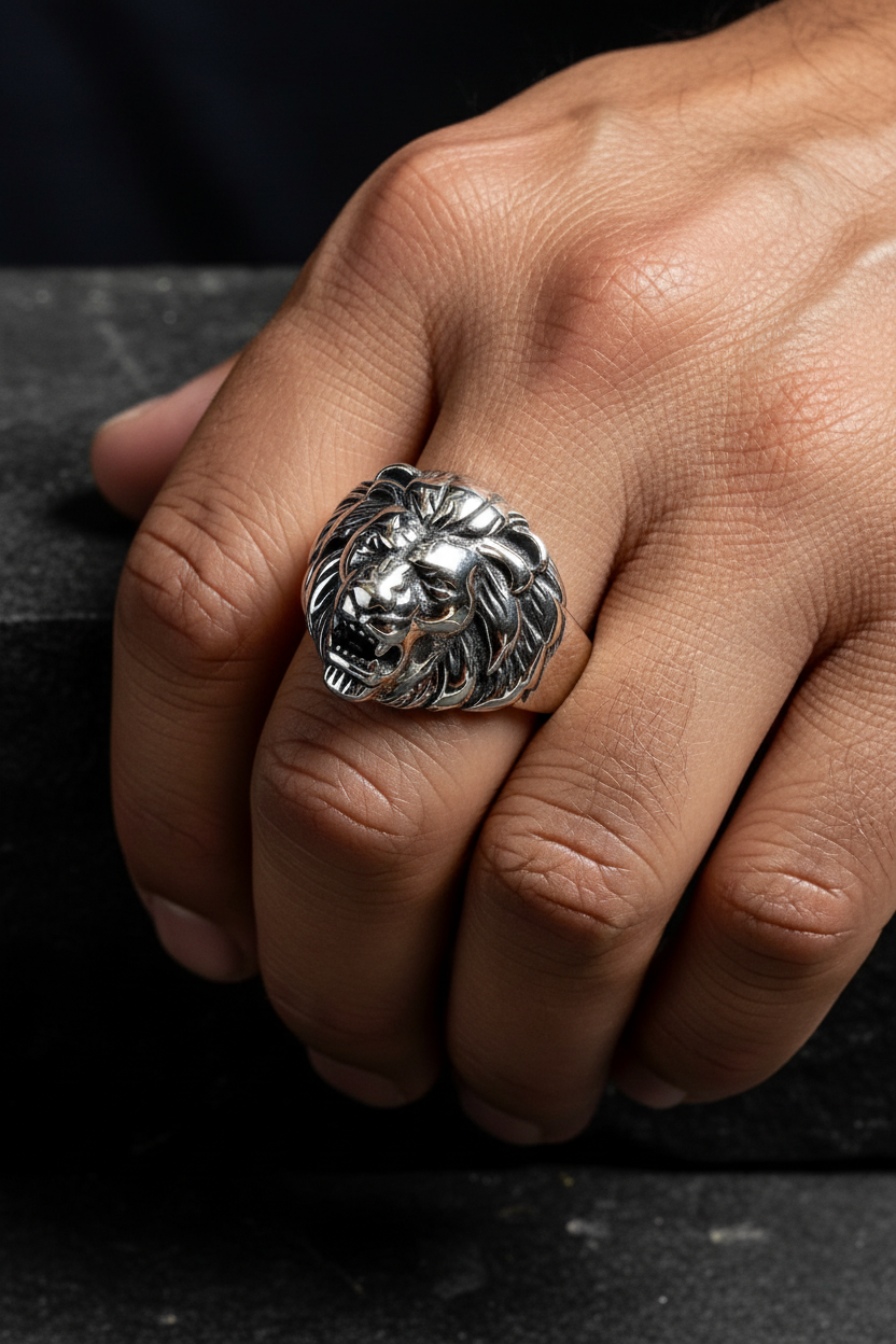 King of the Jungle Lion Ring