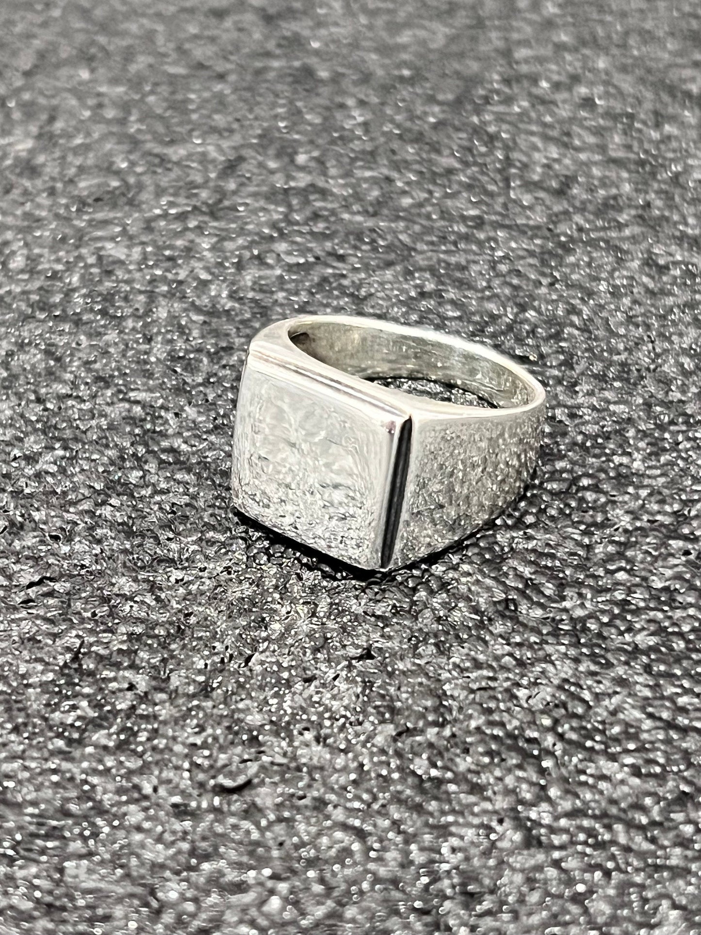 Sterling Silver Signet Ring: Bold 14mm Men's Band