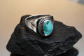 Turquoise Men's Signet Ring – 925 Sterling Silver