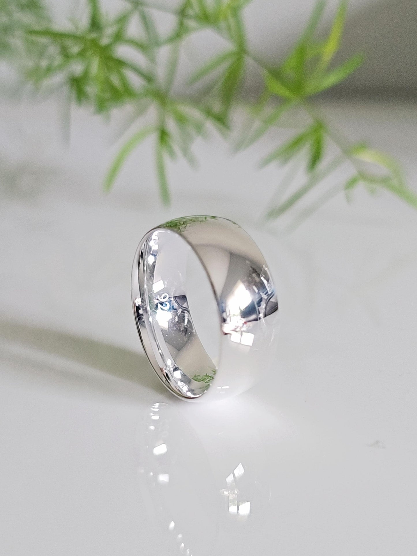 Sterling Silver Band Timeless Elegance in 8mm Solid Silver