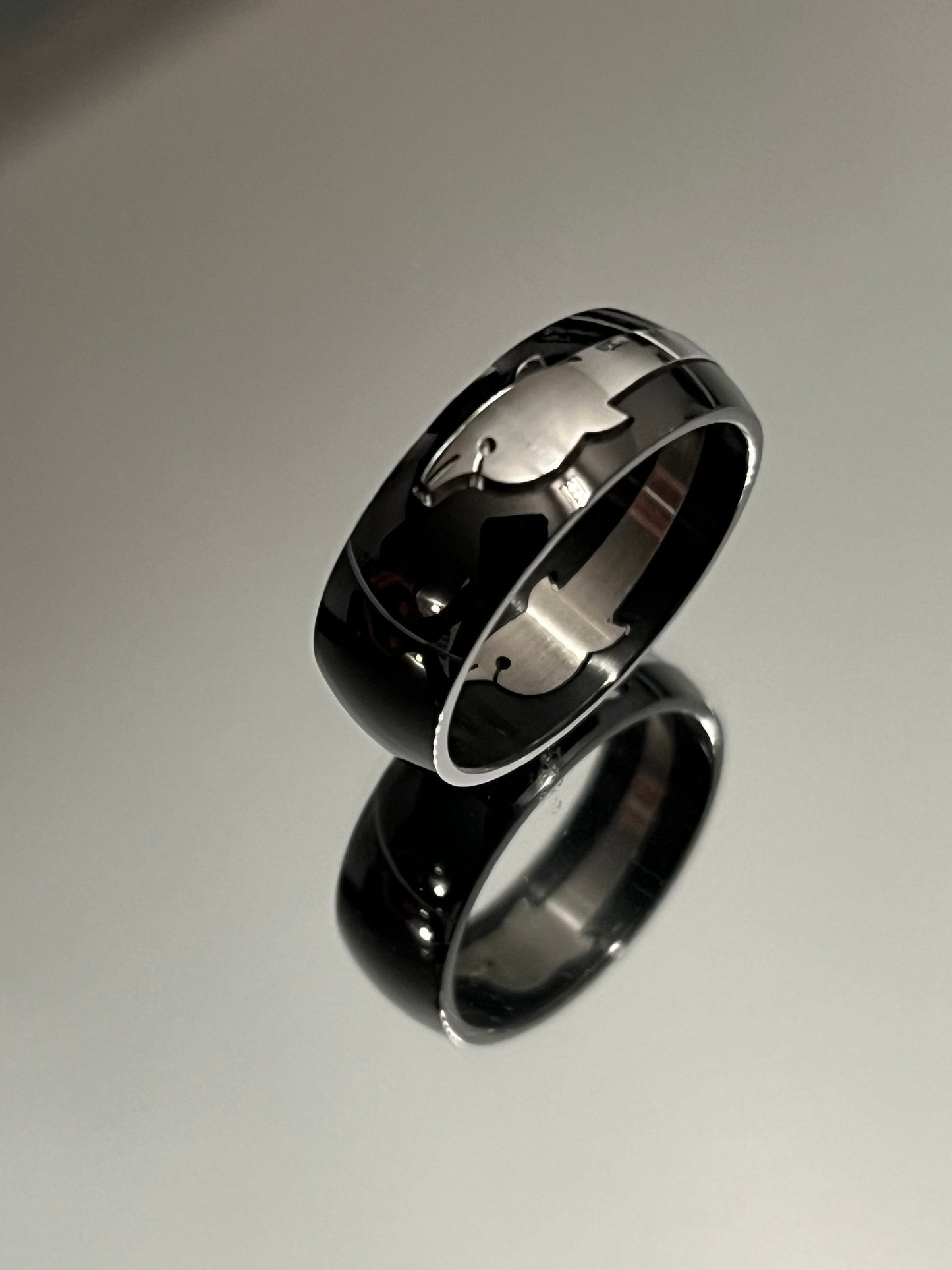 Dolphin Band Stainless Steel Men's Ring