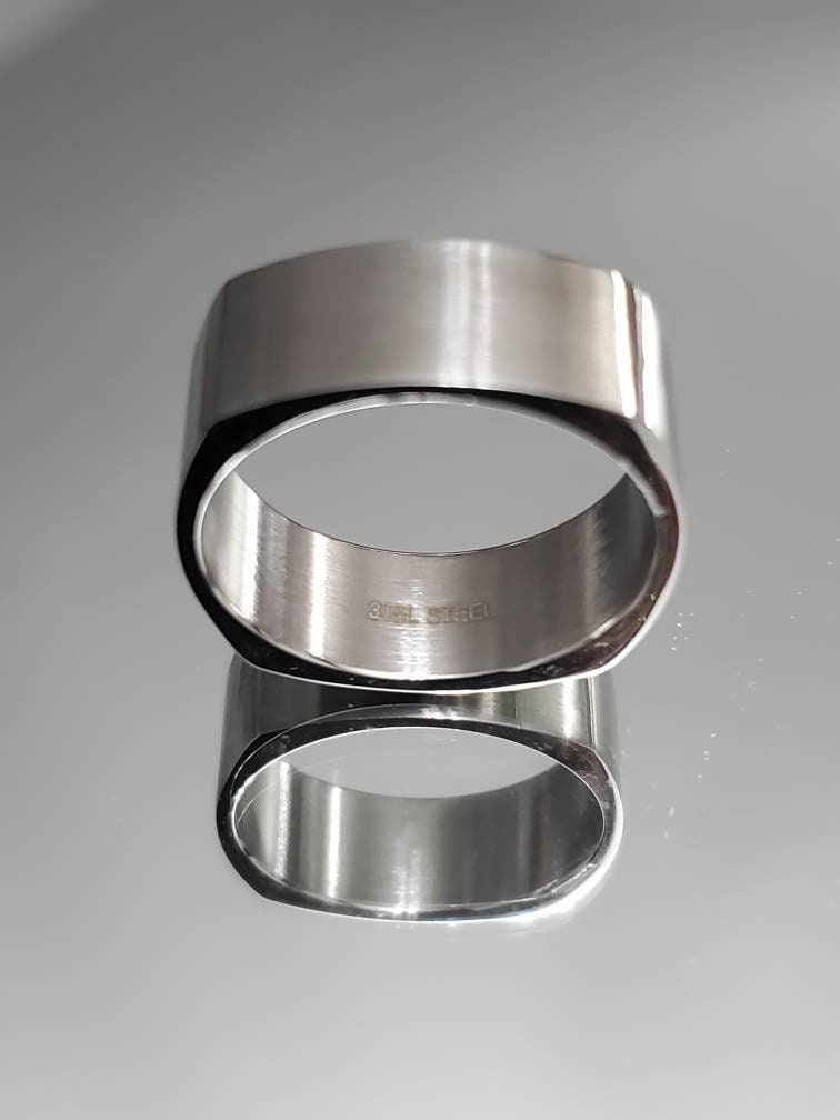 Geometric Square Fashionable Men's Ring – Stainless Steel