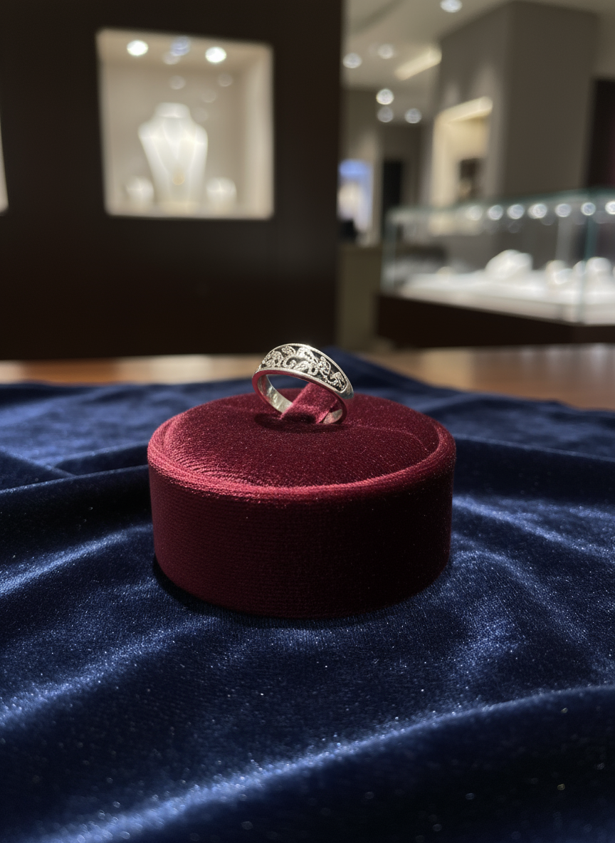 Evil Eye Leaf Vines Ring