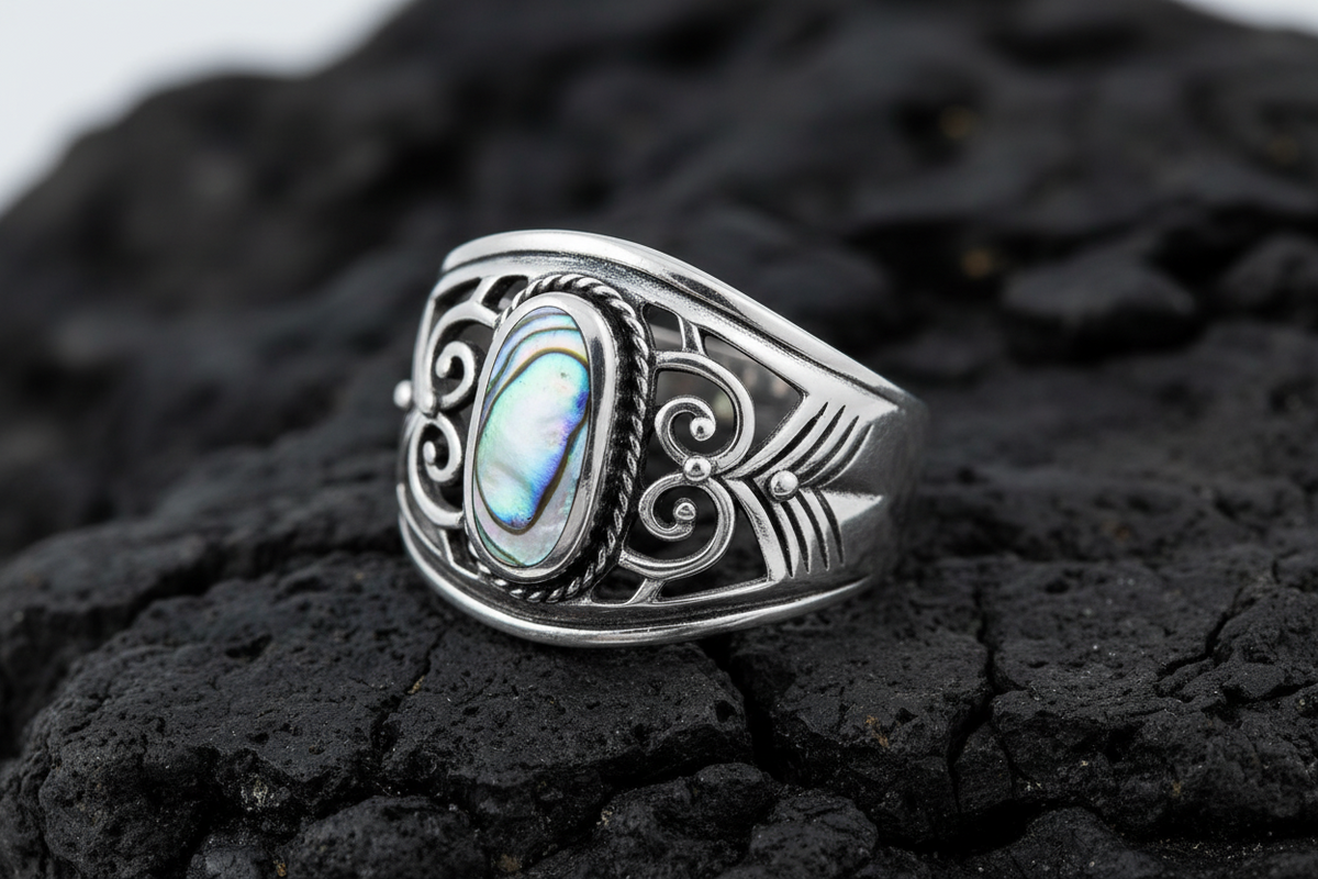 Abalone Women's Ring – Sterling Silver