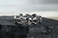 Skull Crossbones Unisex Eternity Ring – Sterling Silver
