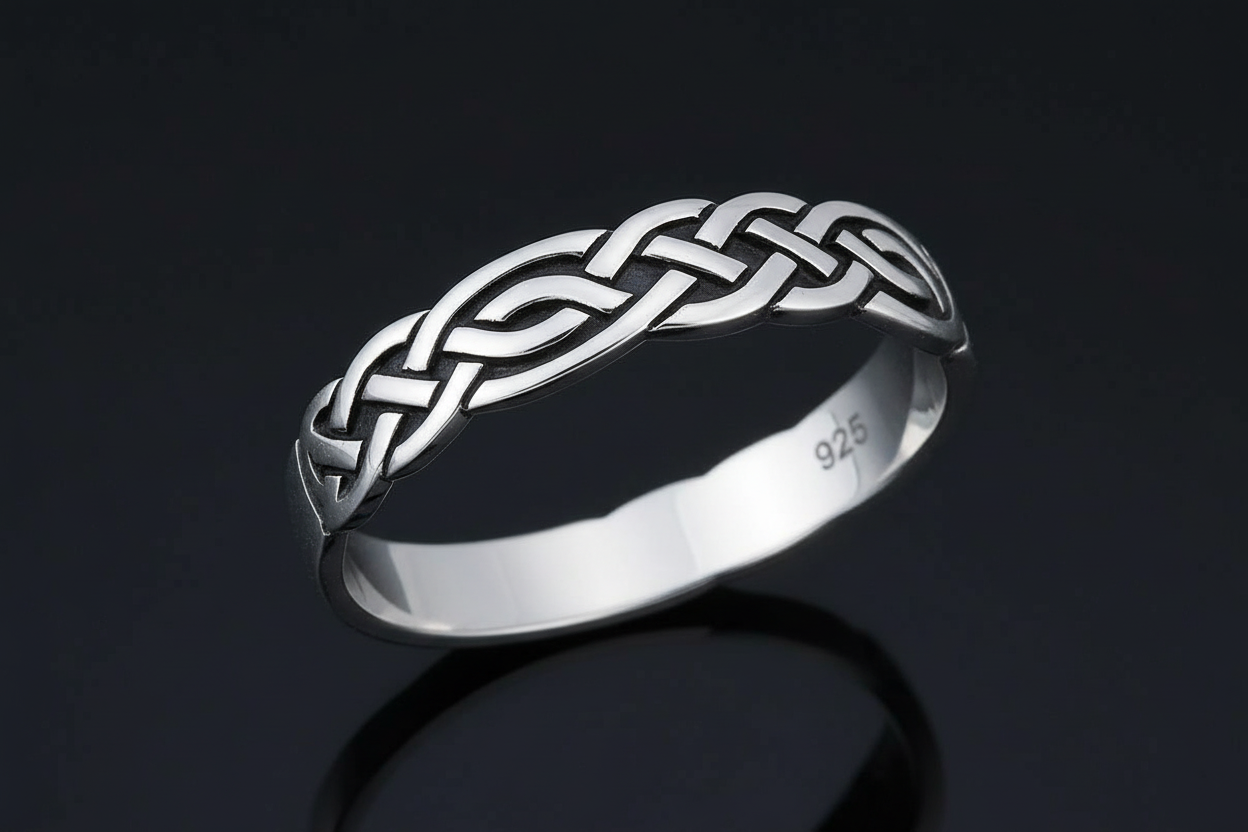 Celtic Sterling Silver Band