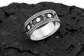 Spotted Bali Men's Ring – 925 Sterling Silver