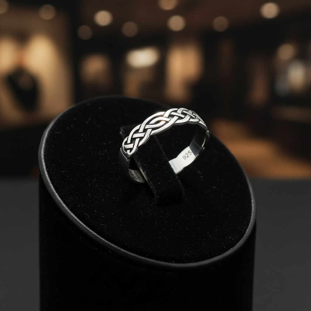 Celtic Sterling Silver Band