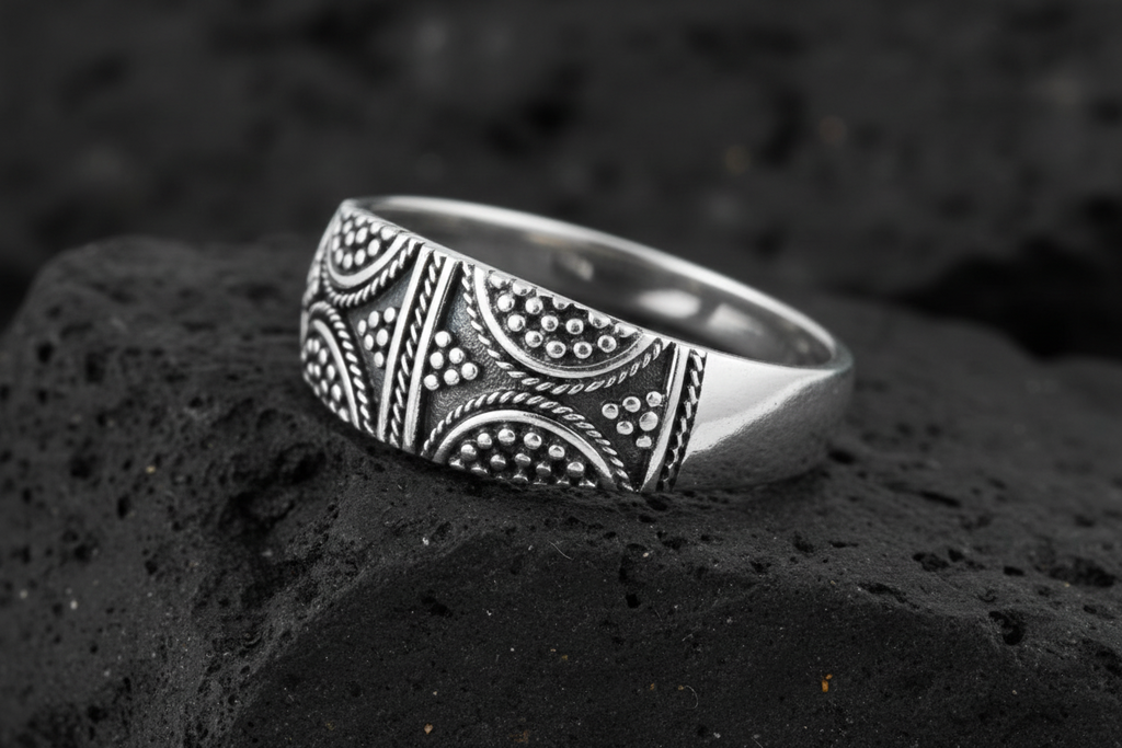 Bali Men's Wedding Ring – 925 Sterling Silver