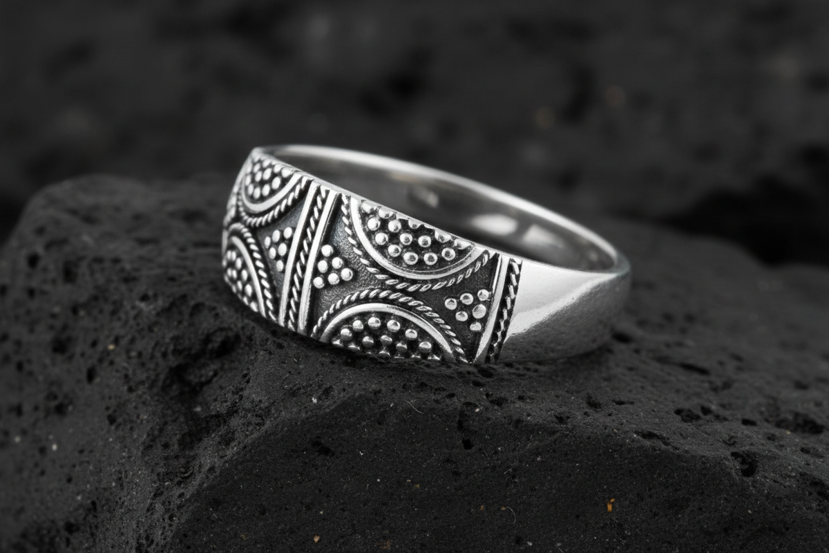 Bali Men's Wedding Ring – 925 Sterling Silver