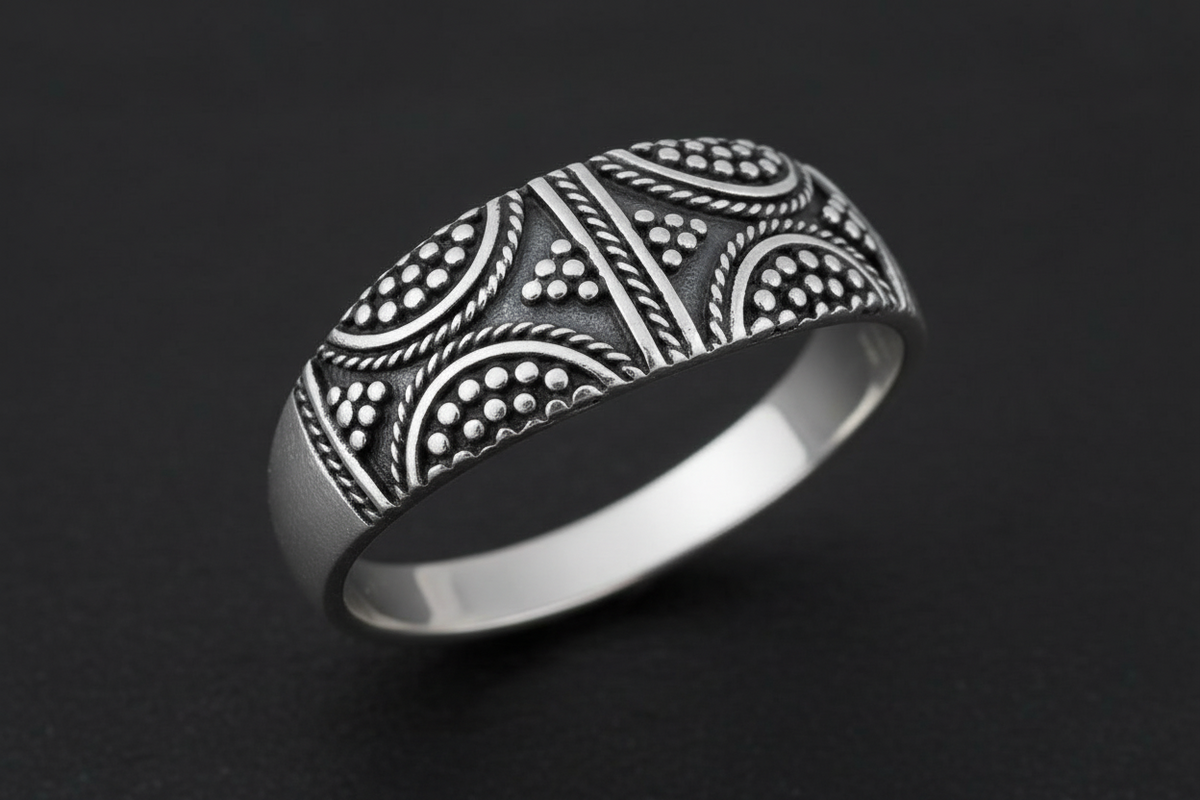 Bali Men's Wedding Ring – 925 Sterling Silver