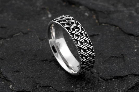 Diamond Pattern Sterling Silver Rings