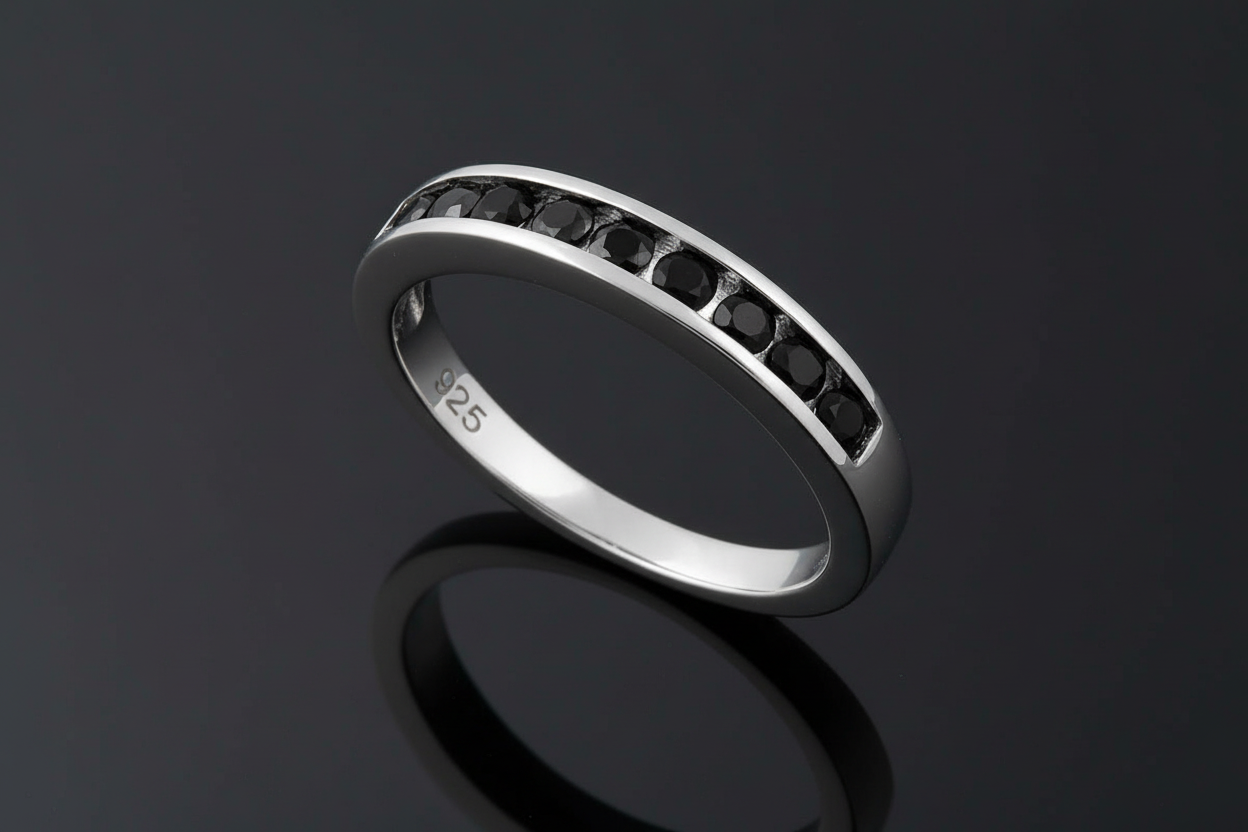 Black Cubic Zirconia Ring