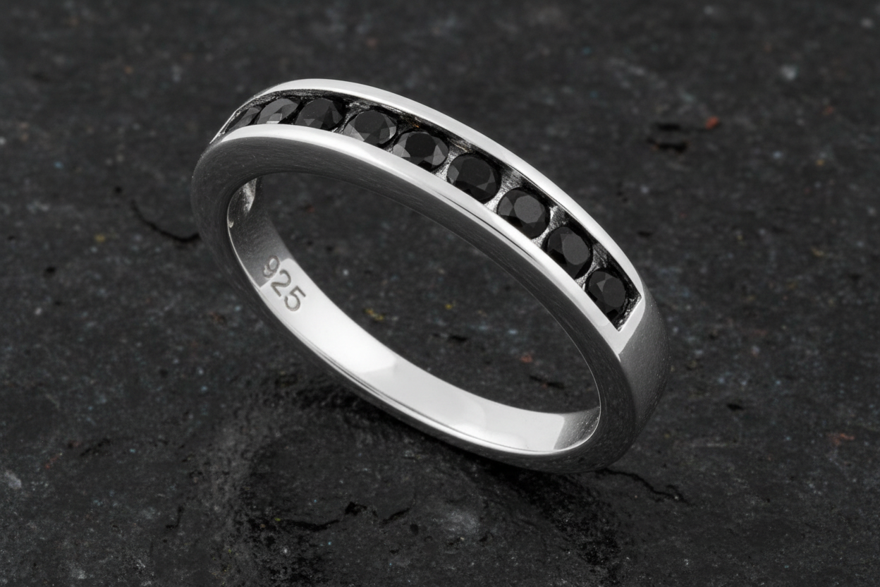 Black Cubic Zirconia Ring