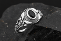 Black Onyx Signet Ring – 925 Sterling Silver