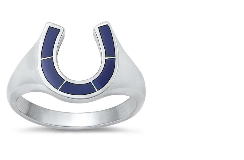 Horse Shoe Ring White Lucky Horseshoe Equestrian Ring – Ring