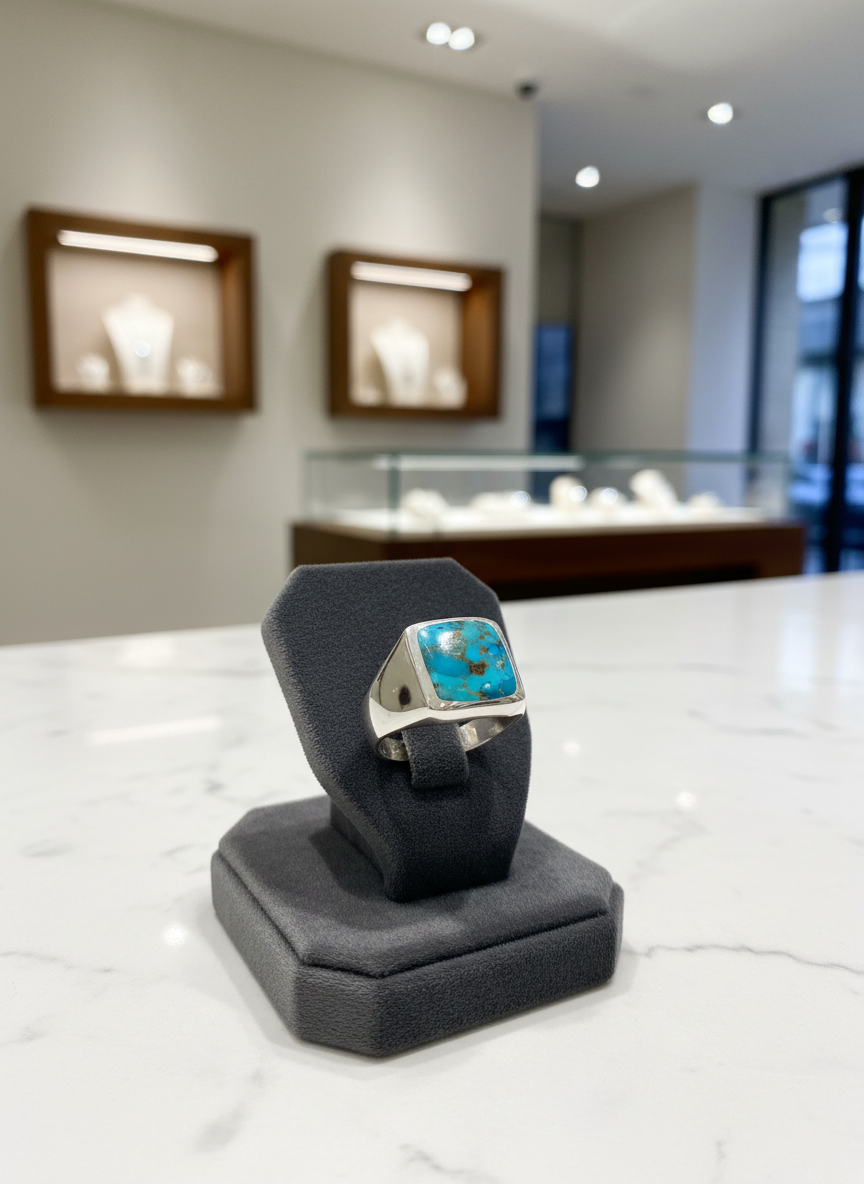 Formal Turquoise Men's Ring