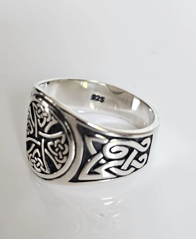 Celtic Cross Ring: 925 Sterling Silver Medieval Christian Jewelry
