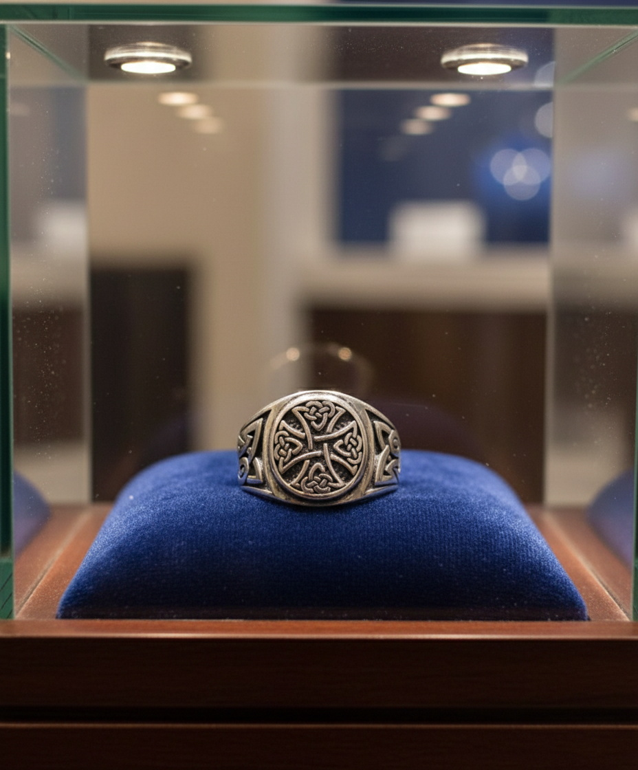 Celtic Cross Ring: 925 Sterling Silver Medieval Christian Jewelry