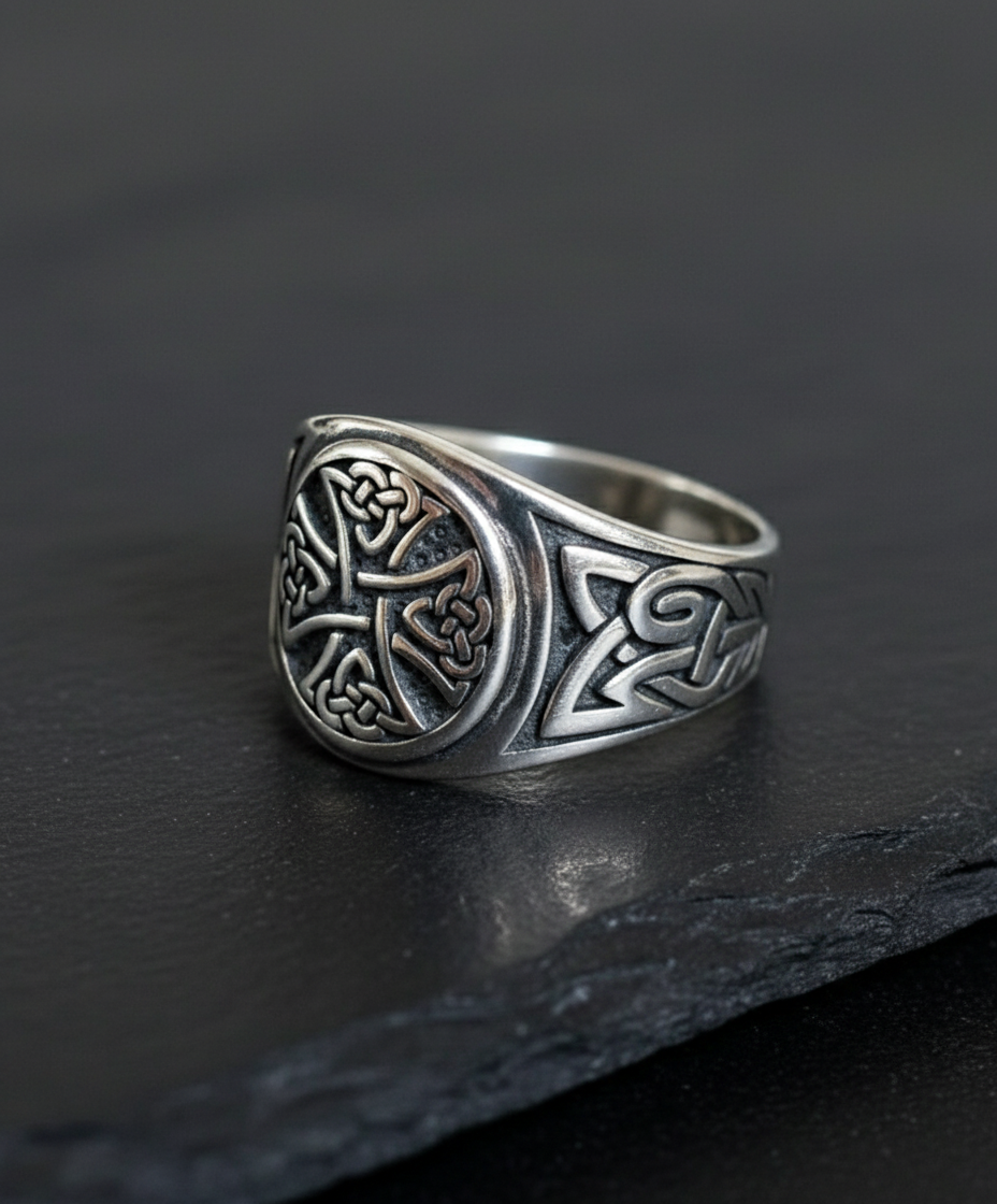 Celtic Cross Ring: 925 Sterling Silver Medieval Christian Jewelry