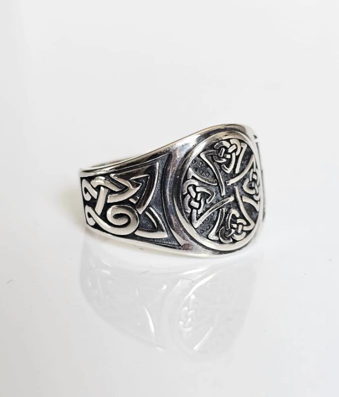 Celtic Cross Ring: 925 Sterling Silver Medieval Christian Jewelry