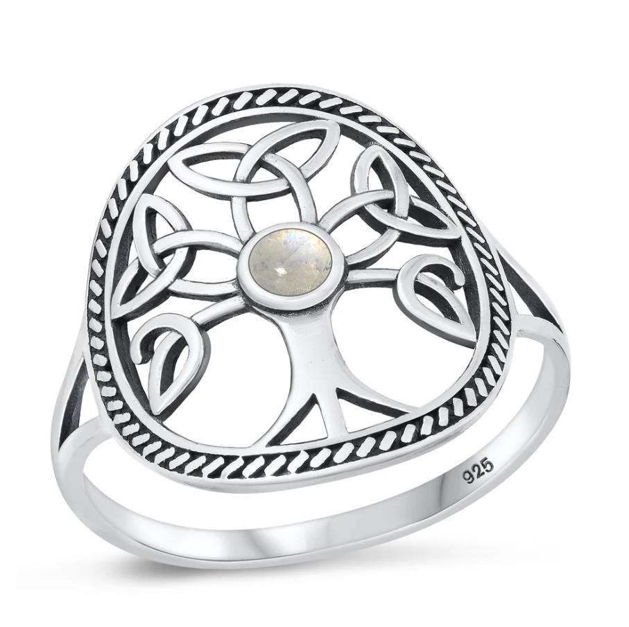 Celtic Triquetra Turquoise Ring – Sterling Silver