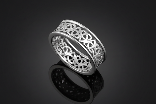 Celtic Outer Rims Triquetra Ring – Sterling Silver