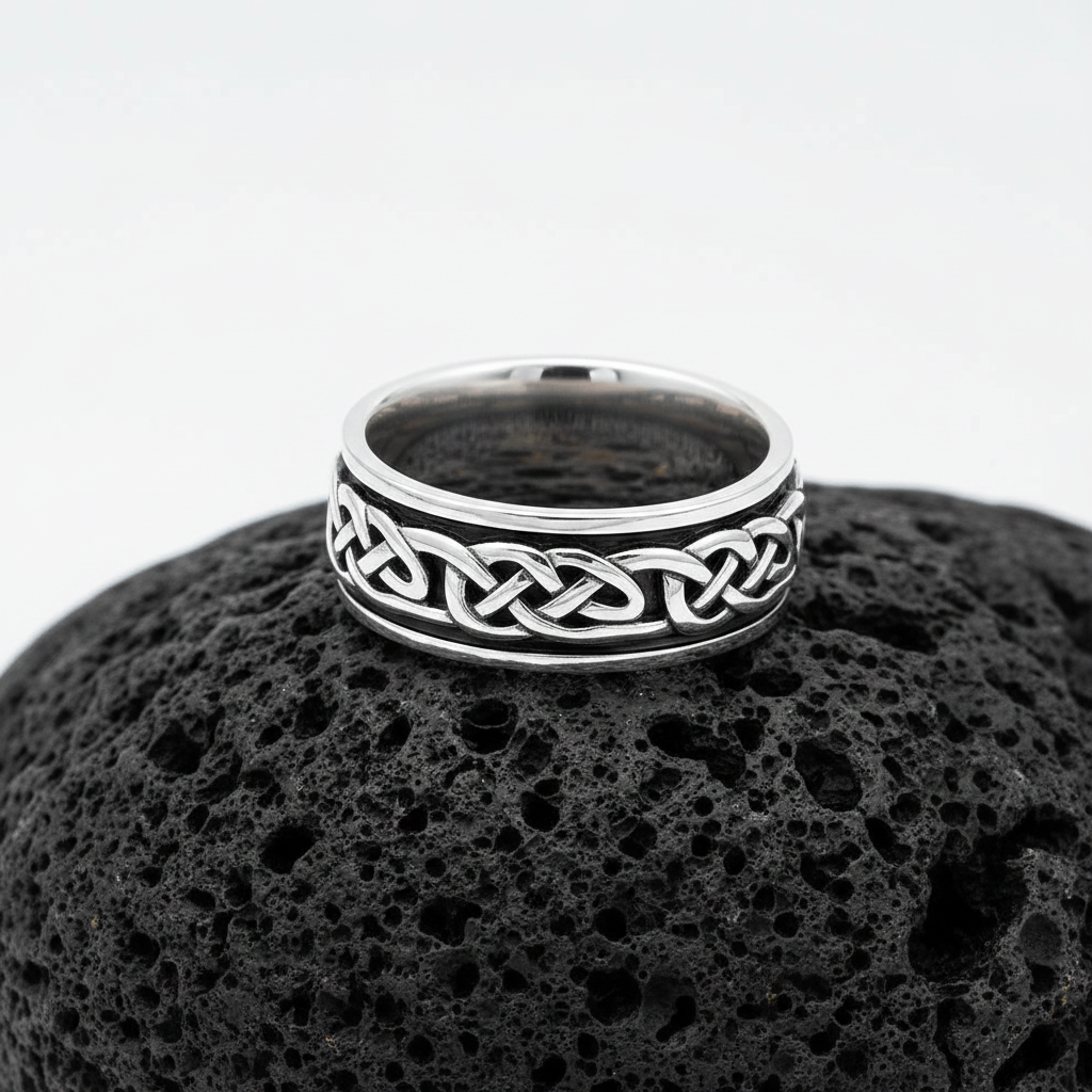 Sterling Silver Signet Ring: Bali-Inspired Agate or Turquoise Statement Jewelry