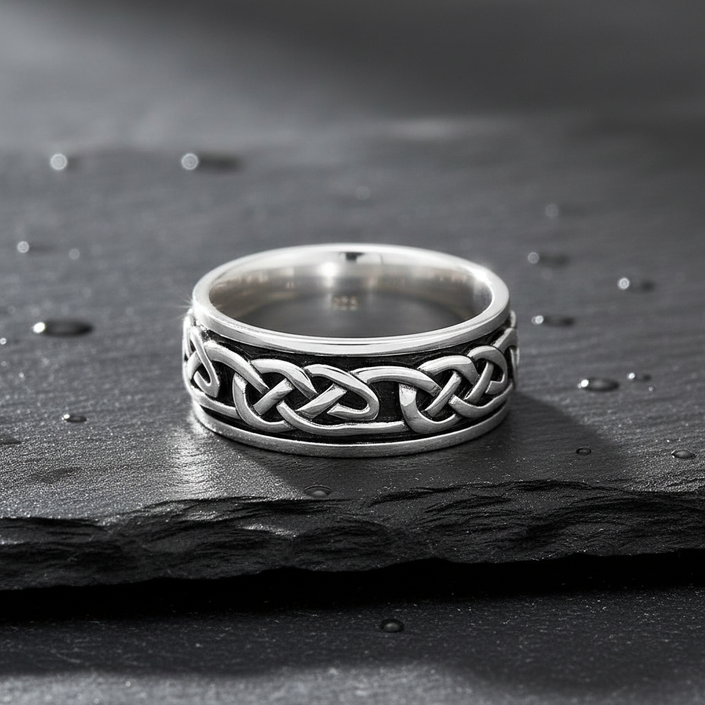 Sterling Silver Signet Ring: Bali-Inspired Agate or Turquoise Statement Jewelry