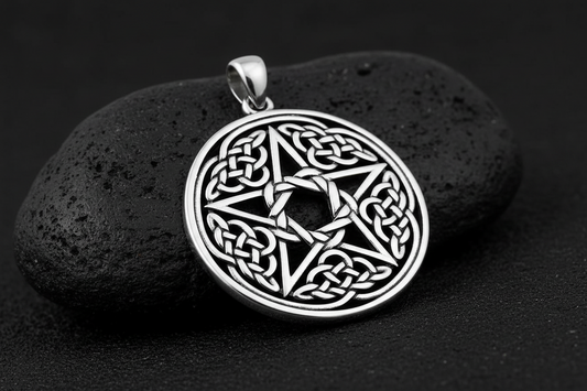 This item is a men's sterling silver Celtic Star Pendant.