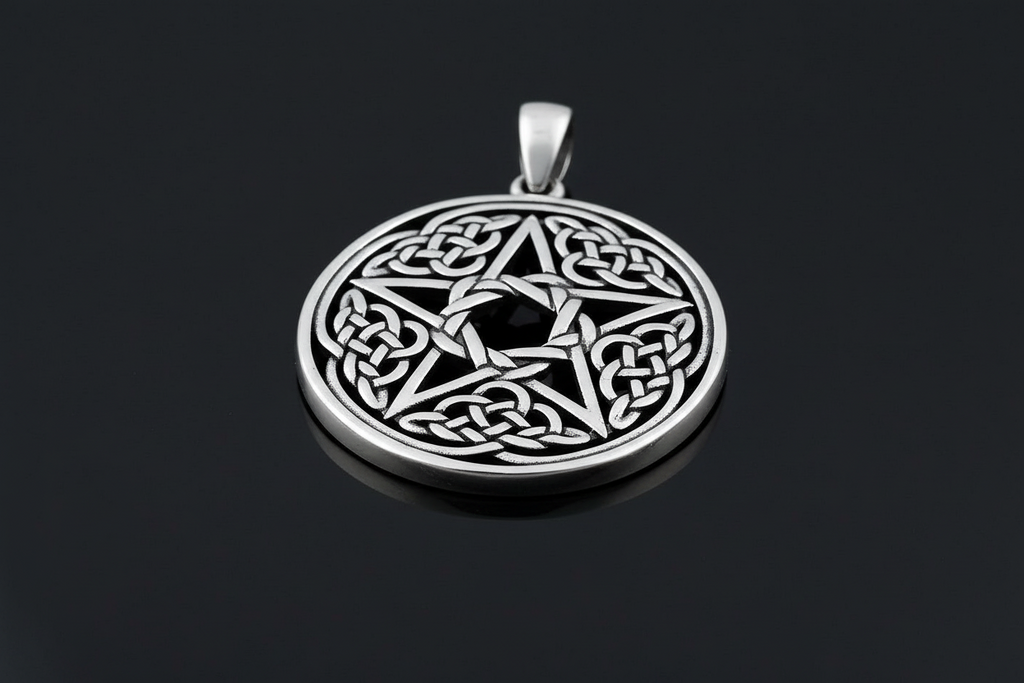 This item is a men's sterling silver Celtic Star Pendant.