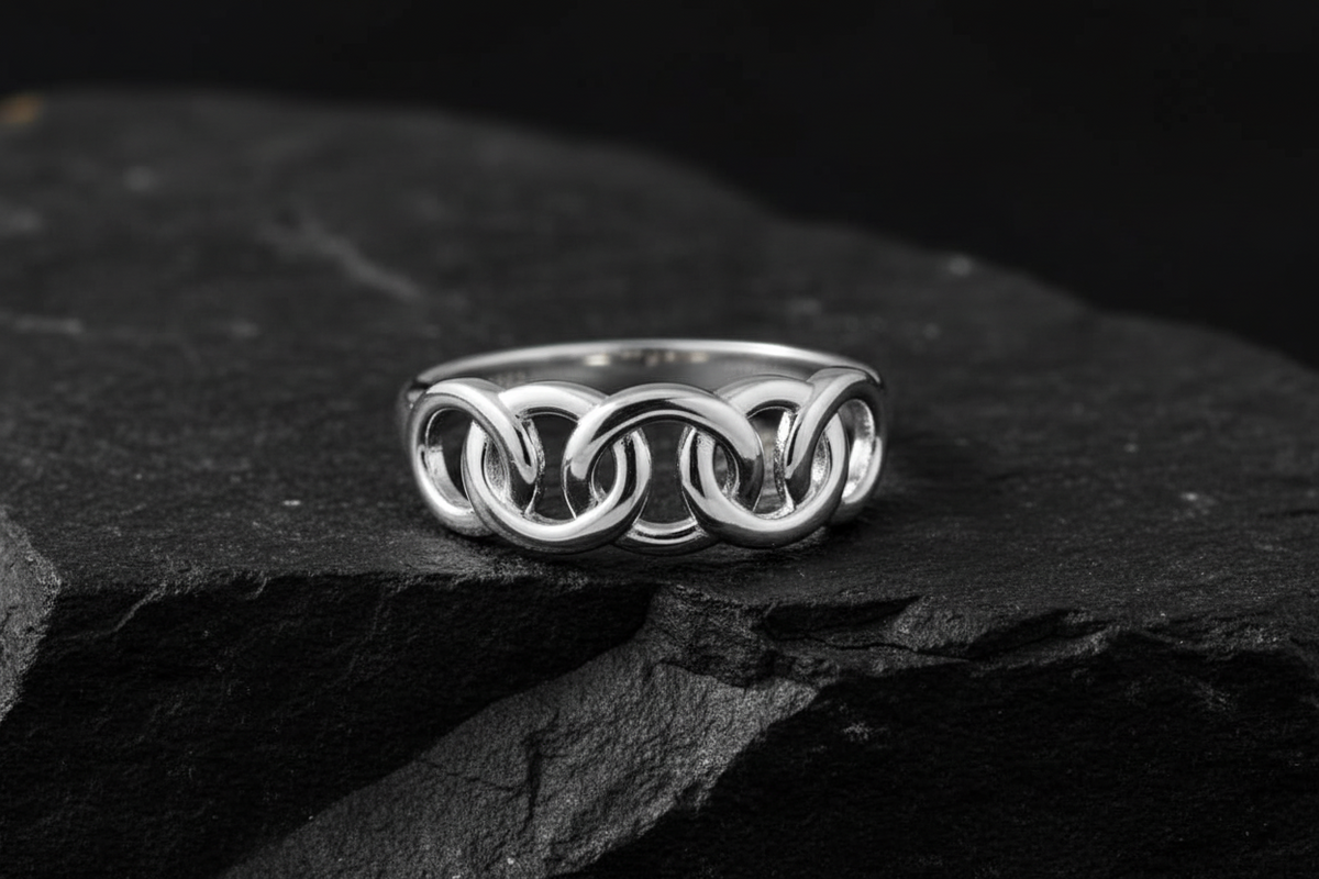 Link Ring – Sterling Silver with High Polish Finish