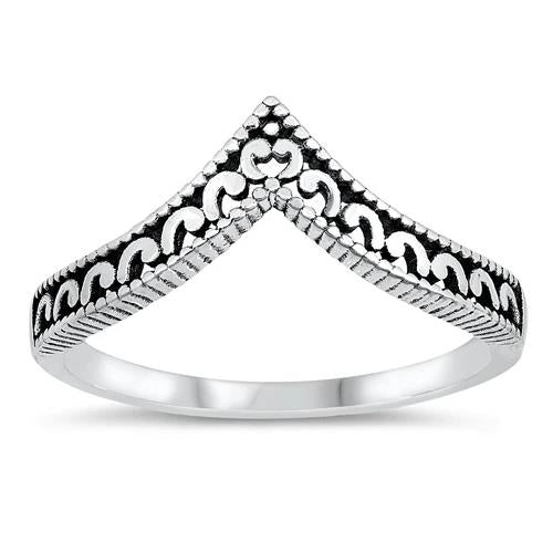 Chevron Ring – Sterling Silver