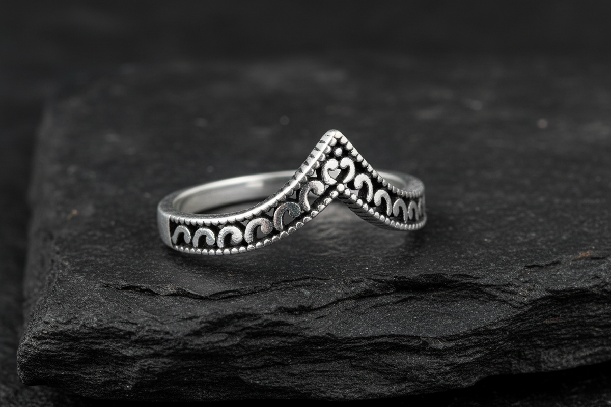 Chevron Ring – Sterling Silver
