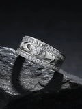 Sterling Silver Claddagh Ring w/ Clear CZ Stone - 9mm Face Height