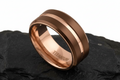 Cafe Rose Gold Titanium 8mm Men's Ring