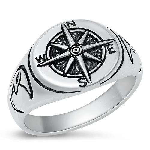 Masculine Compass Men's Ring