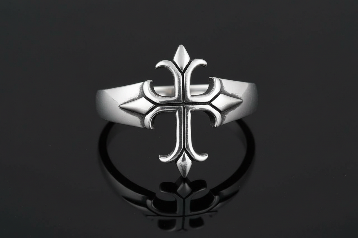 Cross Men's Ring – Sterling Silver