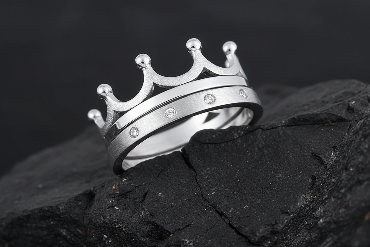 Crown Unisex Ring – 925 Sterling Silver