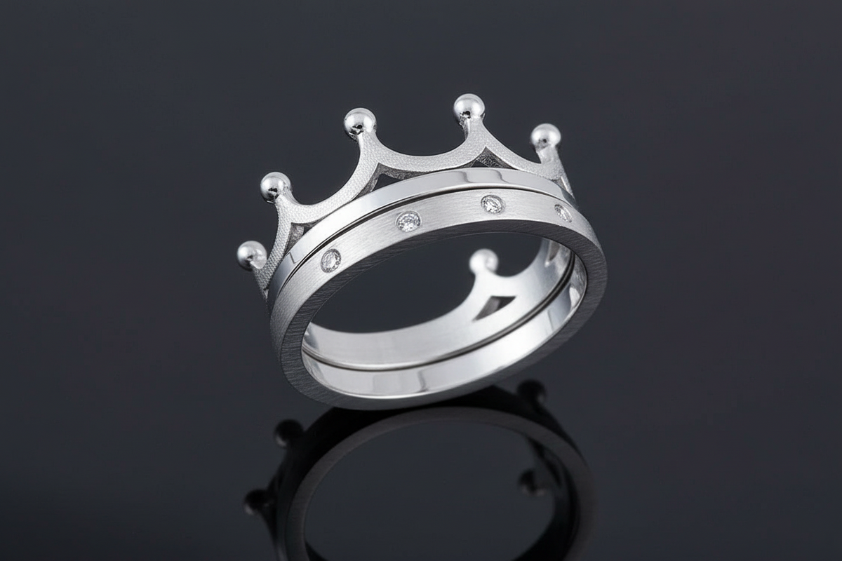 Crown Unisex Ring – 925 Sterling Silver
